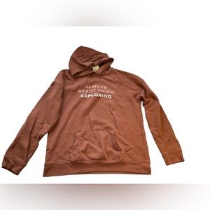 There Abouts Pullover Hoodie Sweatshirt Size Youth XLarge Burnt Orange Exploring